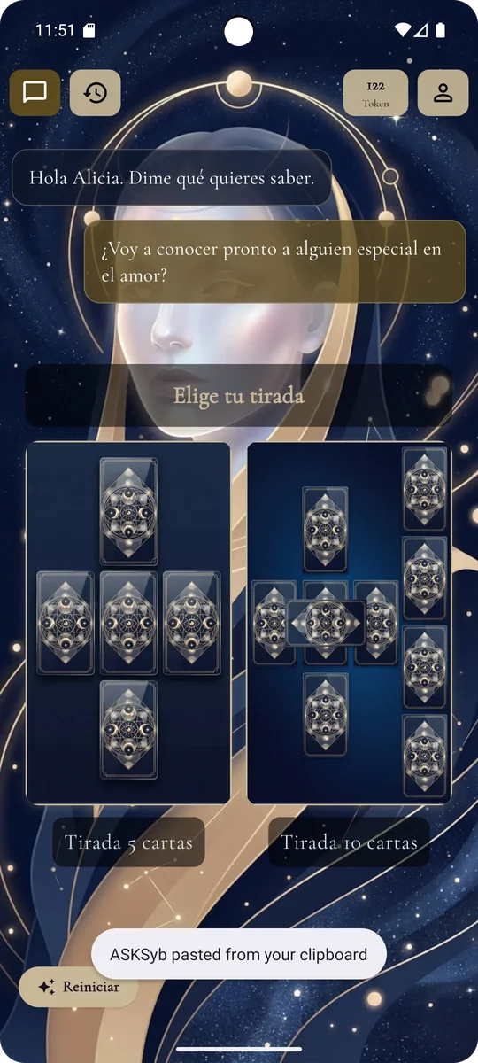 Pregunta y elección de tirada